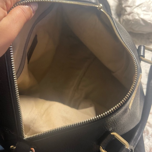 Versace Collection Black Satchel with Gold Accents